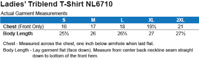 product detail and size chart