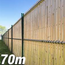 70m Kit Brises Vues Lattes Bois Pour Panneaux 55mm Latte Bois Grillage Rigide Panneau Rigide