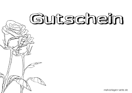 Gutschein Vorlage Rose Kostenlose Ausmalbilder