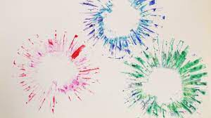 128, saisonartikel, outdoor spielwaren für sommer & winter sowie faschingsartikel und feuerwerk. Buntes Feuerwerk Malen Farbexplosionen Auf Papier Tupfen Und Stempeln Coole Geschenkidee Youtube