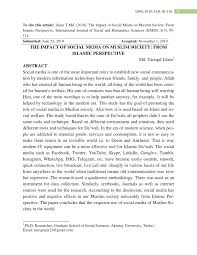 Additionally, this book addresses new concepts of education to transfer the described the here intended understanding of development as a process of personal growth (focusing on. Pdf The Impact Of Social Media On Muslim Society From Islamic Perspective