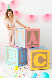 Diy Giant Baby Block Decorations Diy Baby Shower Decorations Baby Blocks Baby Shower Diy Baby Stuff