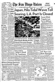 A tsunami watch is now in effect for hawaii. May 24 1960 Tsunami Reaches San Diego The San Diego Union Tribune