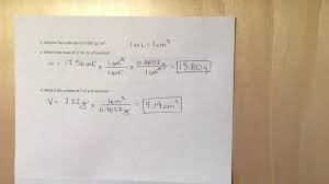 Finding Mass And Volume Of Acetone Using Density 102 Youtube
