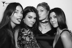 Black And White Photo Booth Kardashians Gigi Hadid S Birthday Bash Boasted Kardashians Taylor Swift And Victoria S Secret Models Kourtney Kardashian Kourtney Model