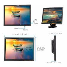 1 inch = 2.54 centimeters. Eyoyo Em14a 14 Inch 4 3 Tft Bnc Hdmi Pc Monitor 1024x768 Lcd Screen Vga Av Computer Tv Display For Cctv Security Camera 12v Cctv Monitor Display Aliexpress