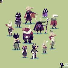 Narwolf I Decided To Pixel Some Characters From Some Really Cool Doodles By Dom2d Drawing Animal Peo Pixel Art Characters Pixel Art Games Pixel Art Tutorial