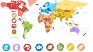 Map Of Allergies Around The World Features The Nature Of Things Allergies Infographic Health Map