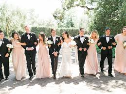 Dreamy Black Tie Wedding At San Ysidro Ranch With Blush Color Palette And Romantic Details Pl Blush Wedding Gown Bridesmaid Colors Blush Pink And Black Wedding
