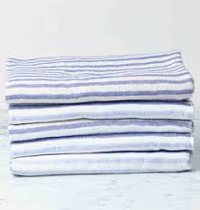 Custom blue, red and white striped monogram bath towel set. The Foundry Home Goods Bath Linens Natural Home Goods For Sustainable Living The Foundry Home Goods
