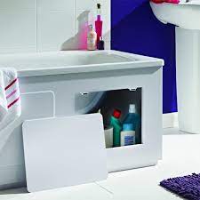 Cooke & lewis universal white bath storage front panel (w)1700mm | diy at b&q. Croydex Gloss White Storage Bath Panel 1700mm