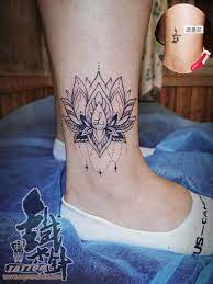 梵花纹身荷花纹身遮盖纹身脚部纹身私人订制纹身图样 lotus flower tattoo tattoos flower tattoo