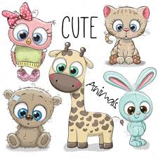 Set Of Animals Animals Characters Cartoon Drawings Of Animals Cute Animal Drawings Cute Animals