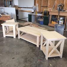 These french country coffee tables are gorgeous, tasteful, and harken to the days of farm houses in the french countryside. Best Handmade Rustic Country X Style Coffee Table With Matching End Tables For Sale In Victoria British Columbia For 2021