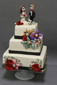 Mexican Style Dia De Los Muertos Wedding Cake Cake Gothic Wedding Cake Cake Design