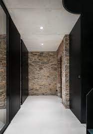 Blue door and white trim for gray house. Gallery Of White Concrete Old House I O Architects 19