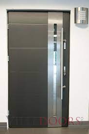 New Yorker Stainless Steel Modern Entry Door With Glass Steel Door Design Steel Front Door Modern Exterior Doors