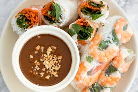Remove beef from marinade and shake off excess marinade. Vietnamese Salad Rolls With Peanut Dipping Sauce Ahead Of Thyme