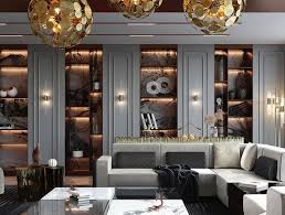 The villa loft features modern black leather furniture, progressive artwork, mirrors, and accent pieces. Modern Classic Villa Covet House Blog