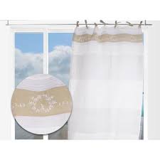 Sa couleur écru laisse entrer la lumière dans la pièce pour illuminer vos journées. Rideau A Nouettes 150x260 Cm Ant Fleurs Joli Rideau A Nouettes Style Campagne Maison De Famille Naturel Composition 20 Lin 80 Cdiscount Maison