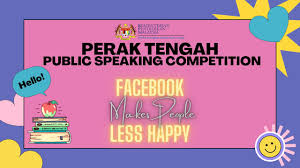 Maybe you would like to learn more about one of these? Perak Tengah Public Speaking Competition Facebook Makes People Less Happy Youtube