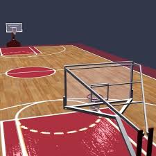 Basketball Court 3d Model Ad Basketball Court Model Basketball Basketball Court 3d Model