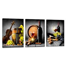 Simply make a request and we will get back to you with a quote. Wall Art For Kitchen Canvas Artwork Fruits Grapes Wine Bottle Foods Canvas Painting 3 Pieces Canvas Art Contemporary Nature Pictures For Dining Room Wall Decor Home Decoration Buy Online In Aruba