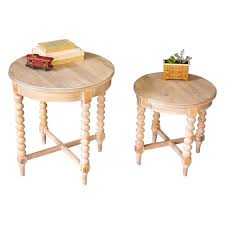 While we're not all lucky enough to have sprawling bedrooms, vast living rooms and statement hallways, there's still a host of stylish side tables that are ideal for beautifully bijou homes. Designer Furniture Round Wooden Side Tables Turned Legs Set Of Two