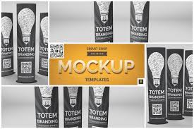 Elliptical Totem Display Mockup