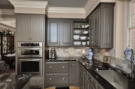 Black And Grey Kitchen Decorating Ideas Dark Grey Cabinets With Dark Floor But Black Counters Too Much Grey And No Likely Bla Painting Kitchen Cabinets Kitchen Cabinet Design Kitchen Cabinets Decor