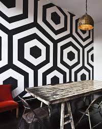 Accent Wall Ideas Wall Patterns Wall Graphics Design White Dining Room Decor