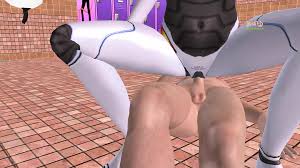 An Animated Porn Video of a Beautiful Robot Girl Raiding a Mans Dick in  Reverse Cowgirl Position