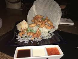 Crunchy Coconut Shrimp W 3 Dipping Sauces And A Pyramid Of