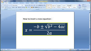 Microsoft Word Tutorial How To Create Math Equations In Word 1 Youtube