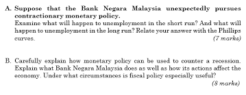 Prior to the 1970s, there was a serious economic imbalance in malaysia in the areas of distribution of income. Solved A Suppose That The Bank Negara Malaysia Unexpecte Chegg Com