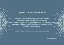 Selain itu, idul fitri juga menjadi ajang berkumpul dengan sanak saudara dan pulang kampung bagi yang sedang merantau. Kata Kata Ucapan Selamat Lebaran Hari Raya Idul Fitri 2021 Mamapapa Id