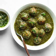 Chicken Meatballs With Molokhieh Garlic And Cilantro Recipe Chicken Meatballs Cilantro Recipes Meatballs