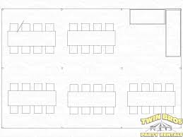 Seating For 40 People With 8ft Banquet Tables And Food Tables 8 People At A Table 20 X 30 Ft Tent Layout Reception Layout Layout Tent Wedding