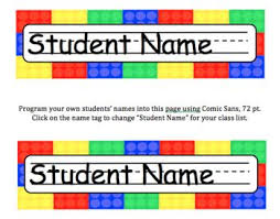 Beautifully designed, easily editable templates to get your work. Brick Lego Editable Name Tags For Desks By Content With Connections Teachers Pay Teachers Desk Name Tags Lego Classroom Theme Name Tags