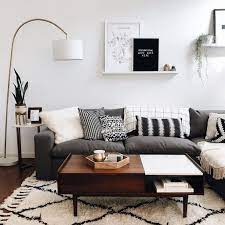 Scandinavian Living Room Down To Earth Colors With Black And White Interiors Living Room Decor Apartment Minimalist Living Room Design Living Room Designs