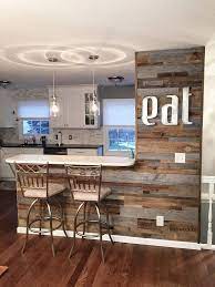 East Coast Rustic Reclaimed Barn Wood Wall Panels Easy Install Rustic Wood Diy Accent Wall In Kitchen Reclaimed Wood Accent Wall Accent Walls In Living Room