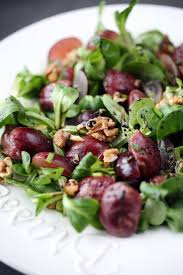 Salade De Gesier Mache Raisin Et Caramel Balsamique Chefnini Recette Salade Gesiers Salade Folle Salade