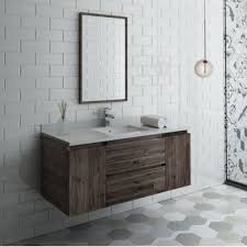 wall hung modern bathroom vanity set