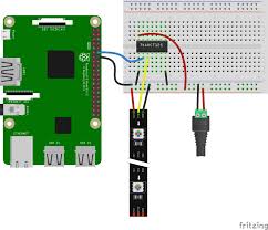 On the left is the input end of the strip and on the right is the output end. Wiring Ws2812b Addressable Leds To The Raspbery Pi The Geek Pub