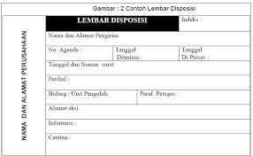 Contoh Lembar Disposisi Surat Doc Contoh Surat