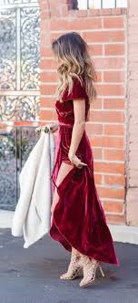 Velvet Dress For Holiday Classy Casual Outfits Casual Dress Outfits Velvet Fashion Dress