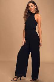 It S A Hit Black Wide Leg Halter Jumpsuit Halter Jumpsuit Jumpsuit Backless Jumpsuit