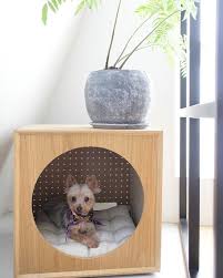 Refresh your living room for spring with pops of color! 30 Modern Pet Friendly Interior Designs Dog House Diy Indoor Dog House Dog Furniture