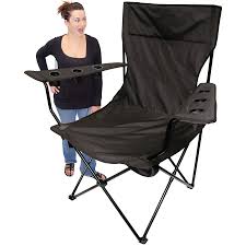 Kingpin Giant Tailgating Chair Black Camping Chairs Tailgate Chairs Folding Chair
