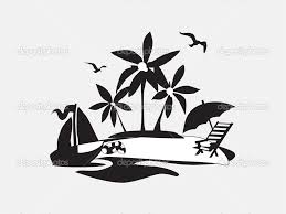 Beach Silhouette Pictures Black And White Beach Silhouette Google Search Beach Illustration Beach Silhouette Palm Trees